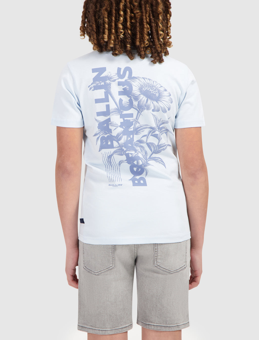 Junior Botanic Bloom T-shirt | Light Blue