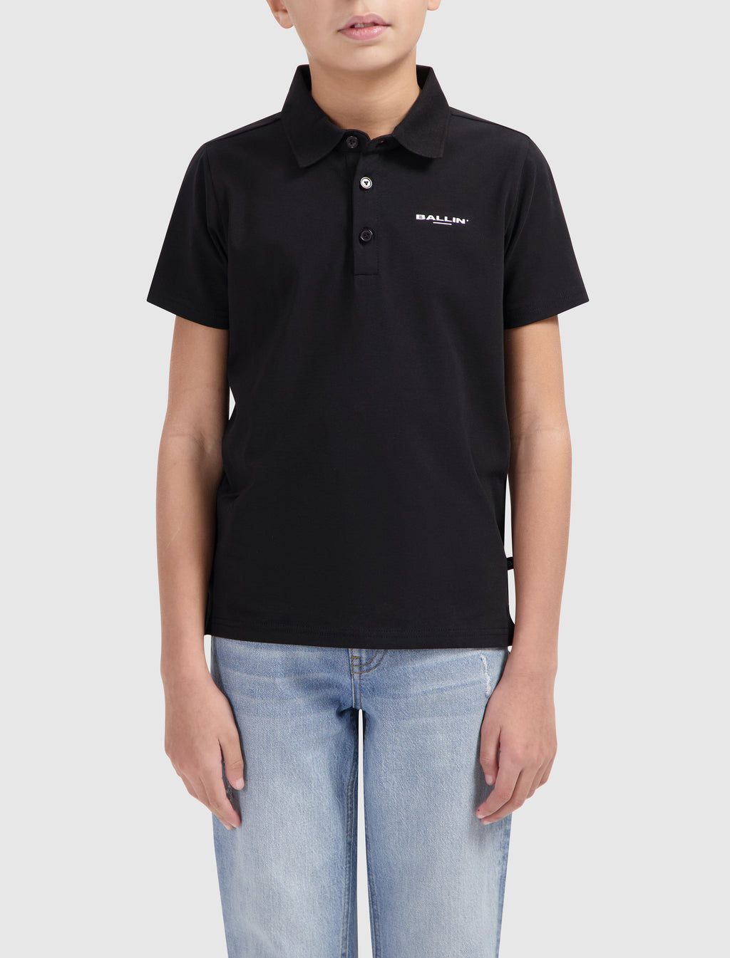 Junior Jersey Logo Polo | Black
