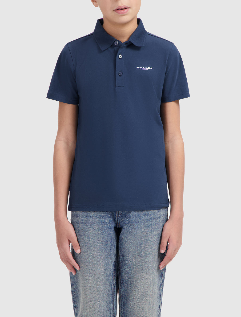 Junior Jersey Logo Polo | Navy