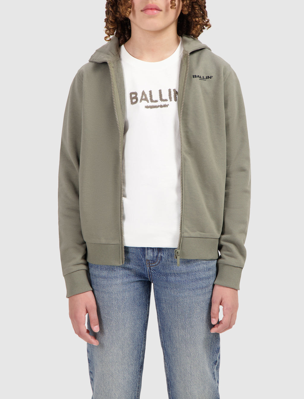 Junior Full-zip Logo Hoodie | Dark Army