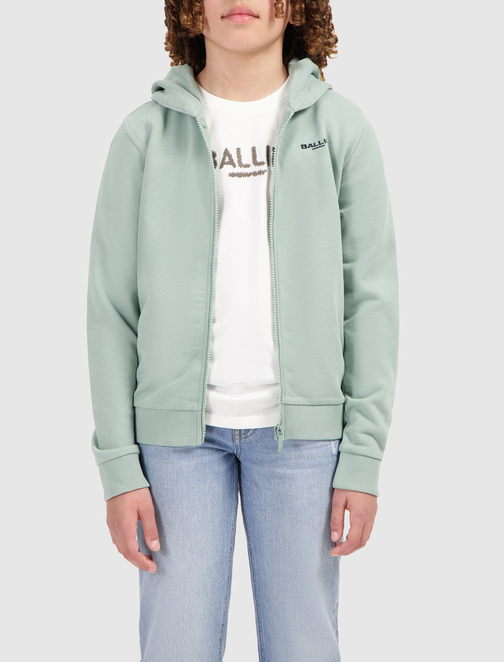 Junior Full-zip Logo Hoodie | Green