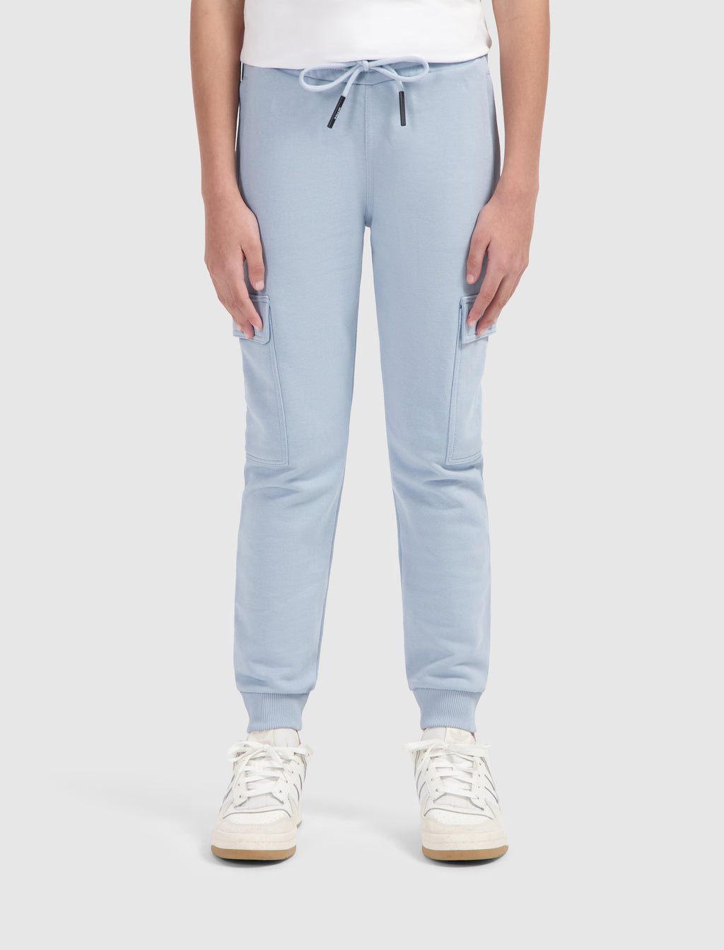 Junior Cargo Logo Sweatpants | Blue Grey