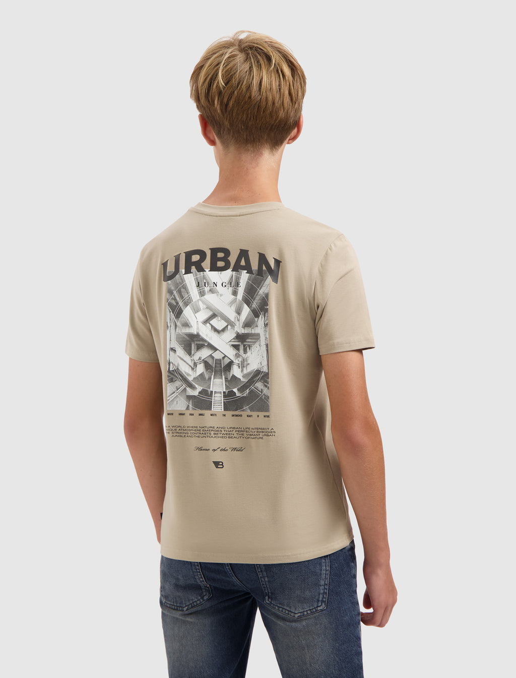 Junior Urban Jungle T-shirt | Taupe