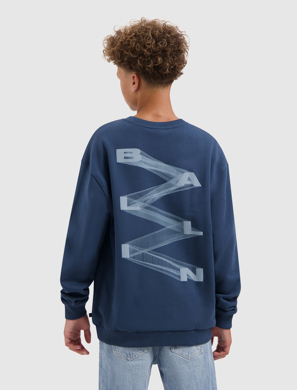 Junior Zig Zag Logo Sweater | Navy