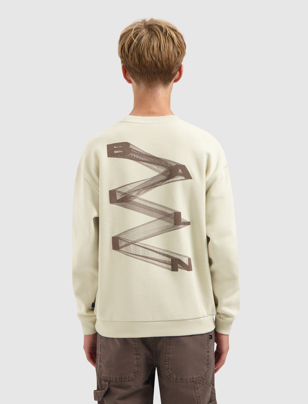 Junior Zig Zag Logo Sweater | Sand