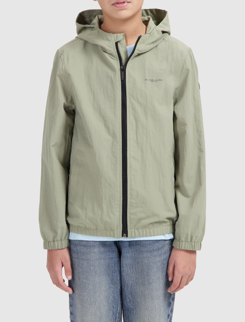 Junior Windstopper Logo Jacket | Light Army