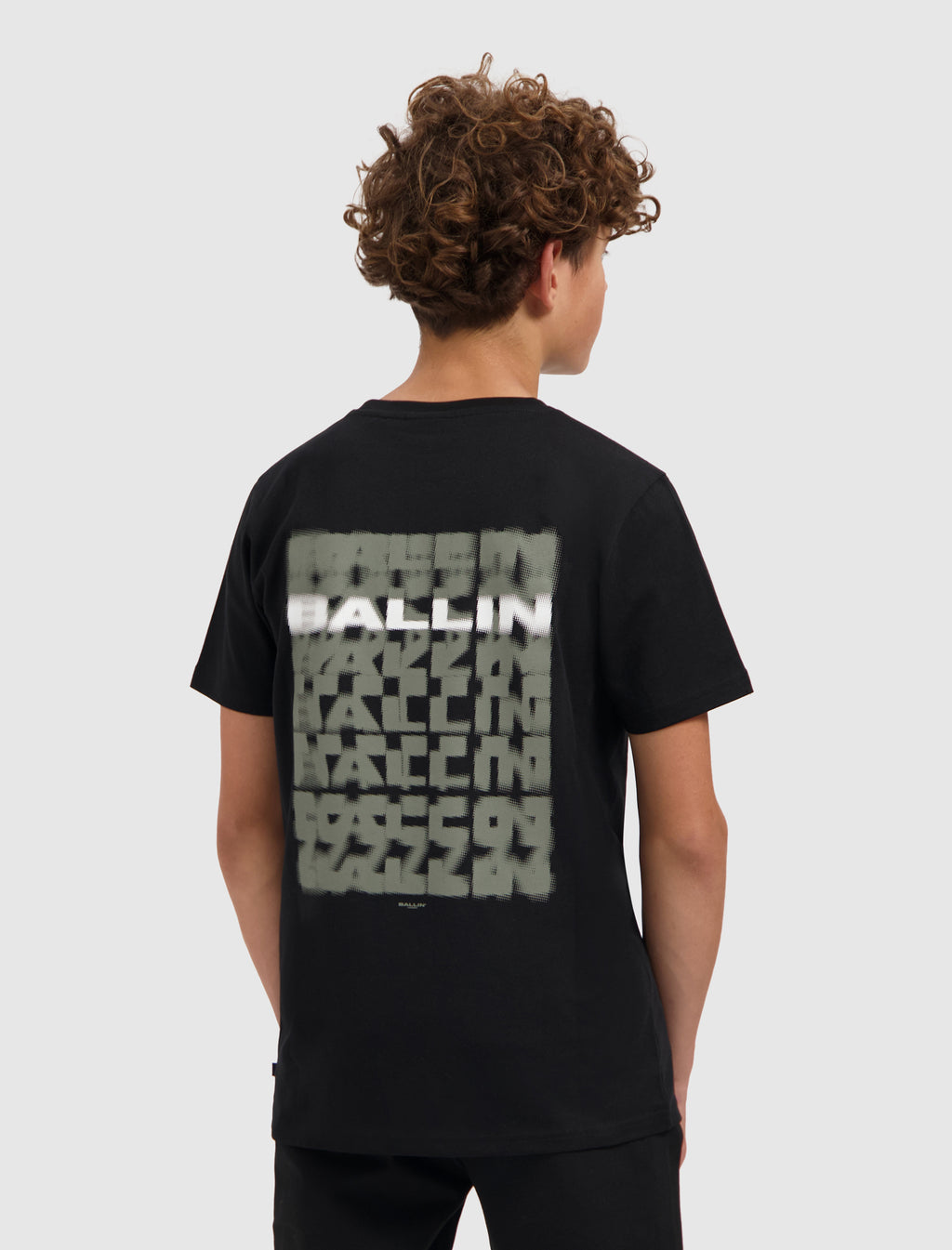 Junior Faded Halftone T-shirt | Black