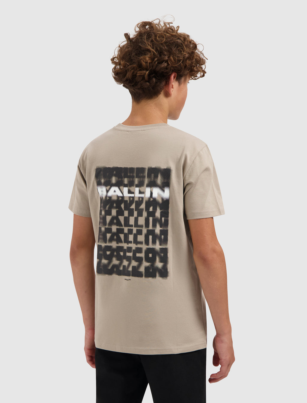 Junior Faded Halftone T-shirt | Taupe