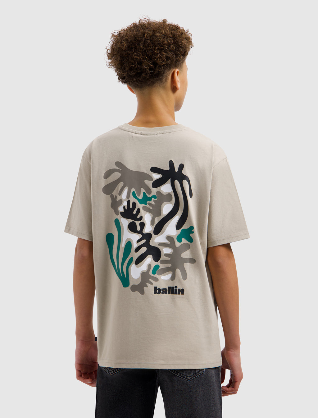 Junior Abstract Sea Creatures T-shirt | Taupe