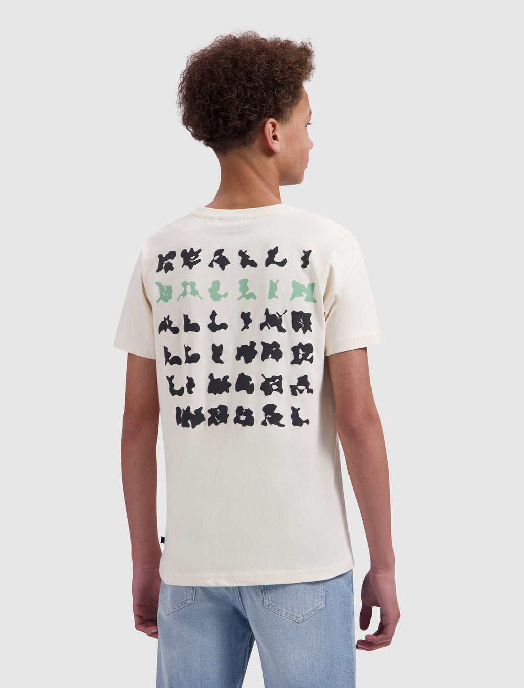 Junior Abstract Letter T-shirt | Ecru