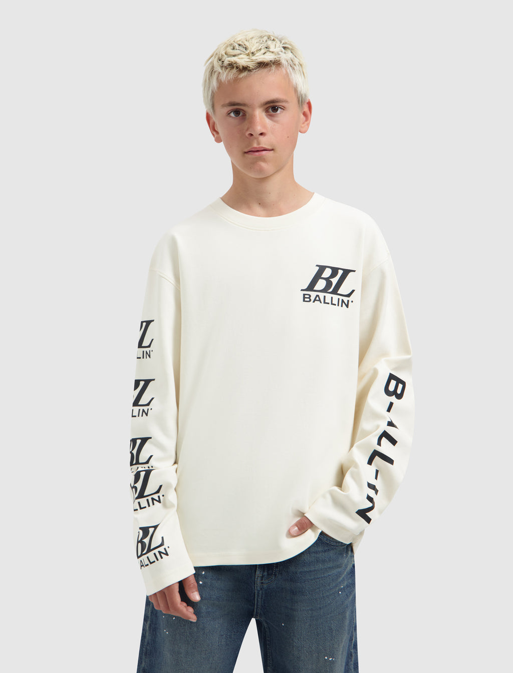 Junior Monogram Longsleeve | Ecru