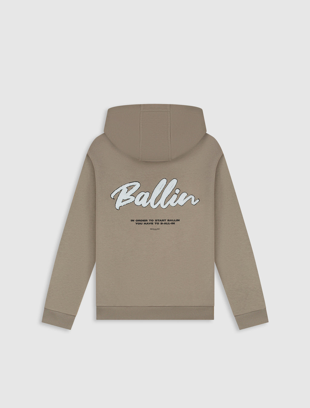 Junior Script Logo Hoodie | Taupe
