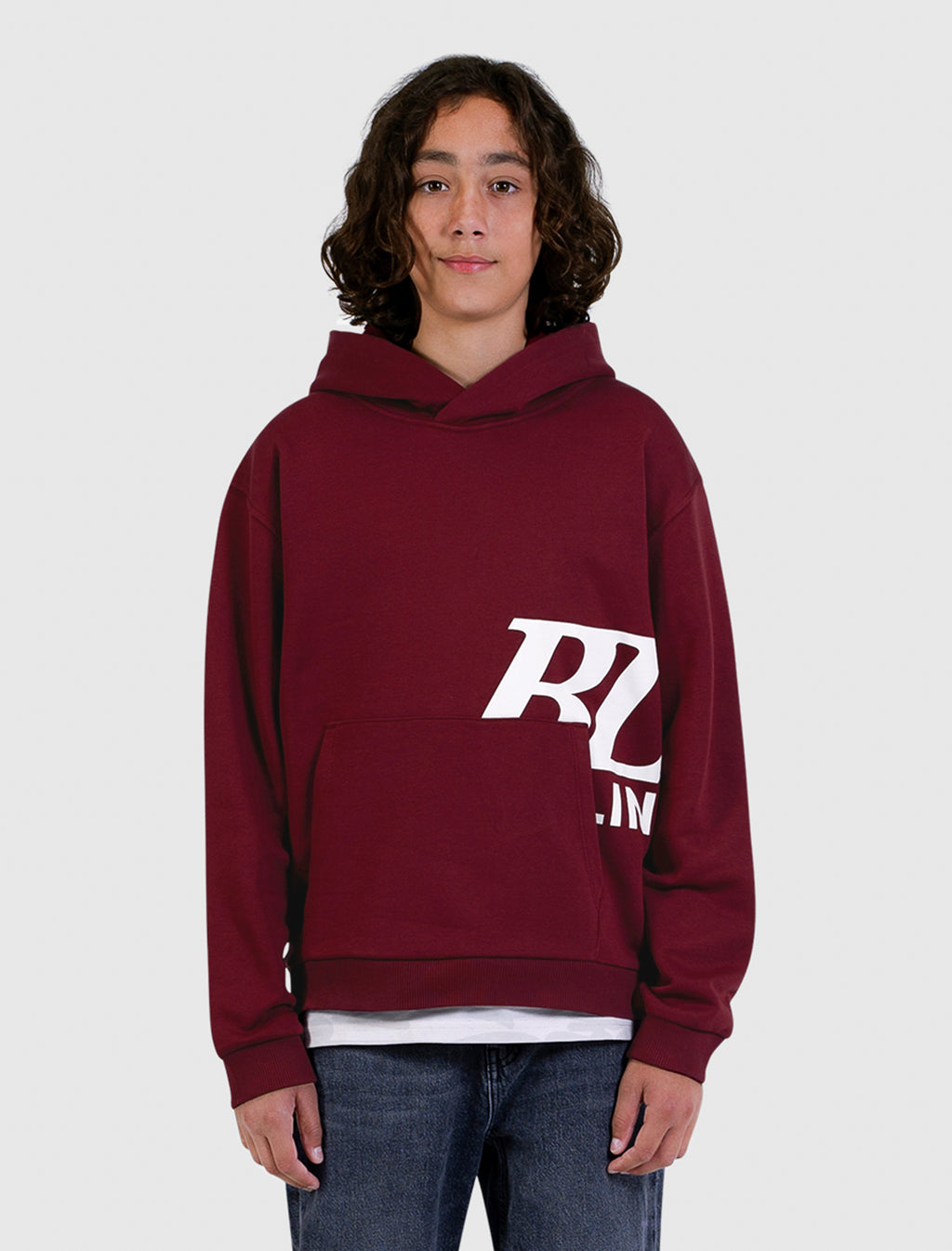 Junior Semi-Hidden Monogram Hoodie | Bordeaux