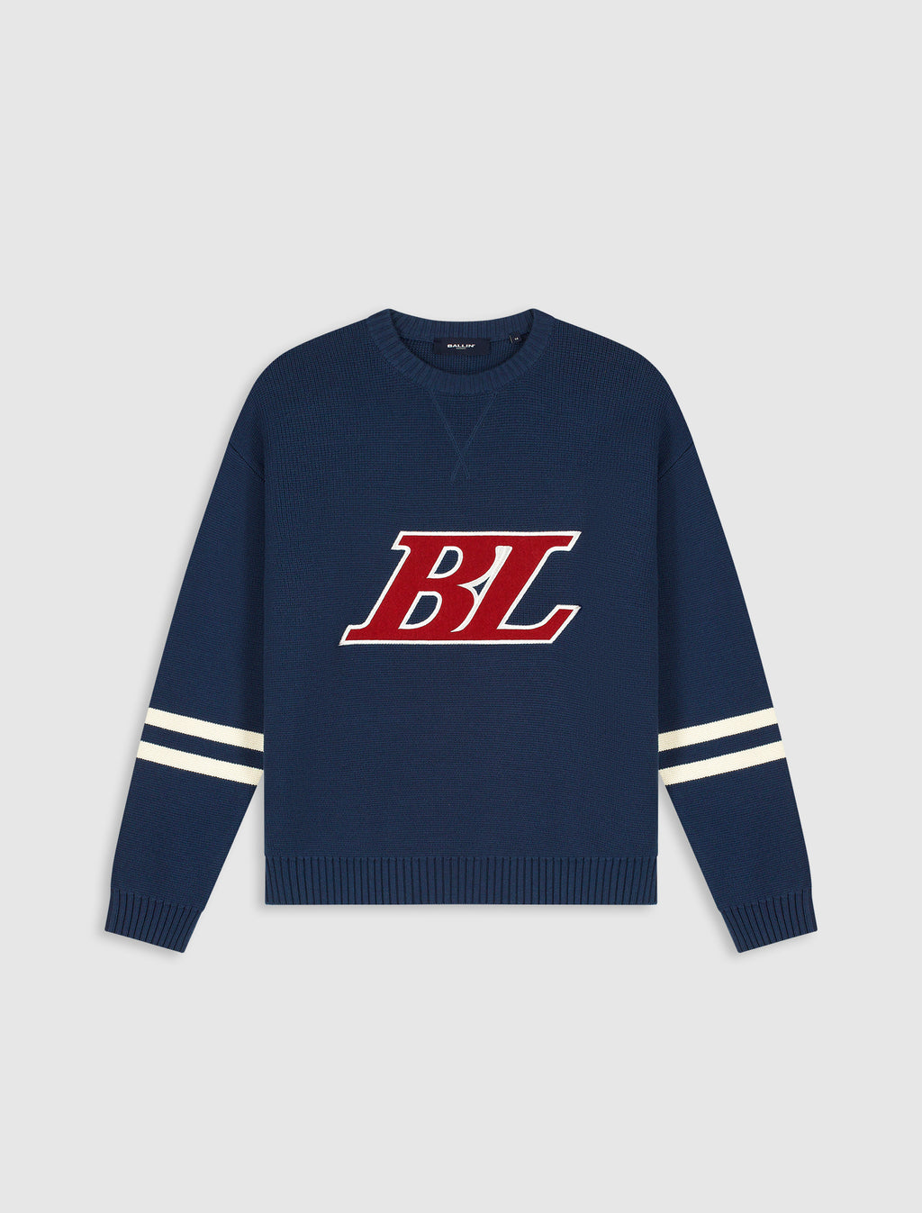 Junior Ice Hockey Crewneck Knit | Navy