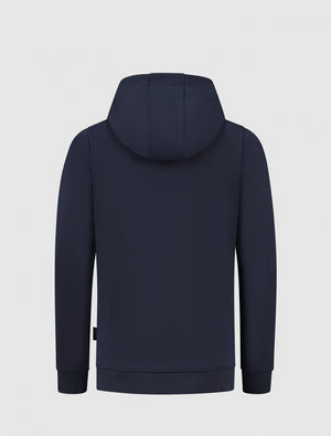 Kids Original Logo Print Hoodie | Dark Blue