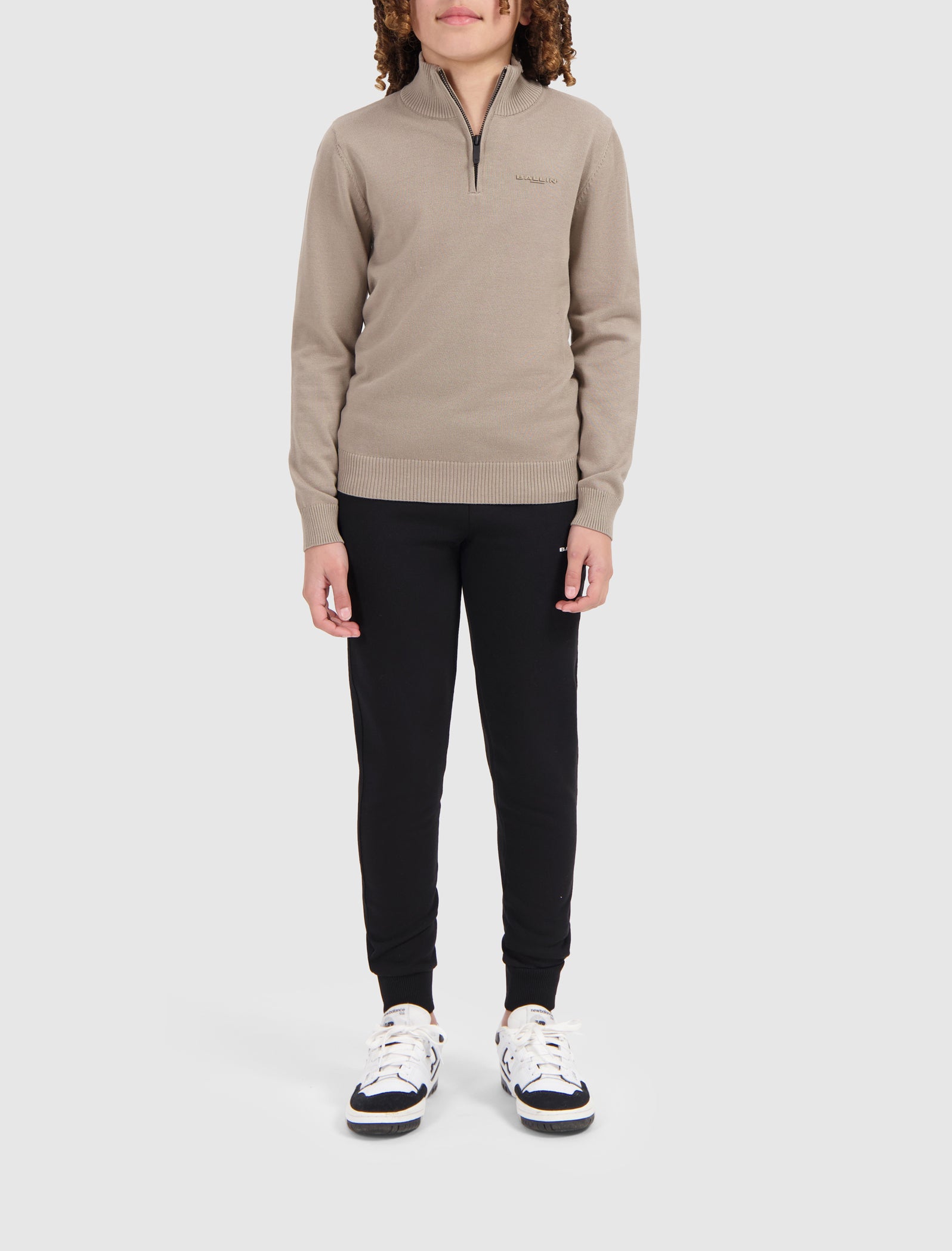 Junior Original Half Zip Knit | Taupe
