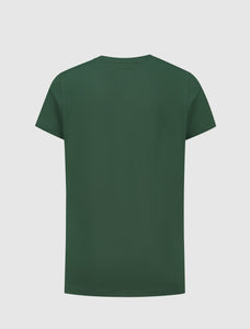 Kids Rounded Logo Print T-shirt | Forest Green