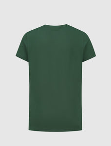 Kids Rounded Logo Print T-shirt | Forest Green