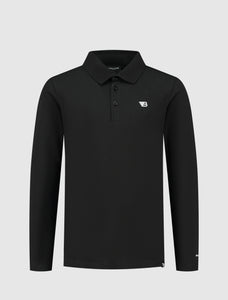 Kids Icon Logo Lange Mouw Polo | Black