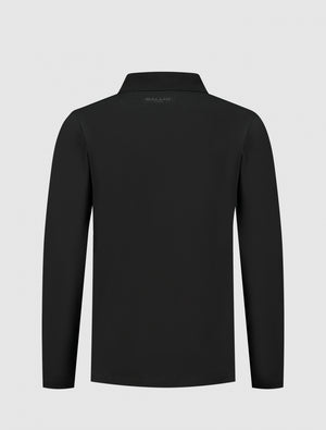 Kids Icon Logo Lange Mouw Polo | Black