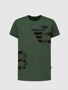 Kids Dubbel Icon Logo T-shirt | Forest Green