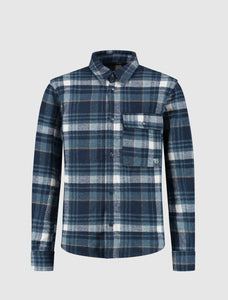 Kids Checked Icon Logo Overhemd | Dark Blue