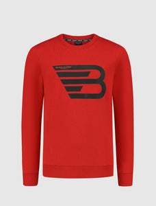 Kids Original Logo Print Sweater | Red