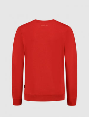 Kids Original Logo Print Sweater | Red
