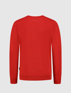 Kids Original Logo Print Sweater | Red