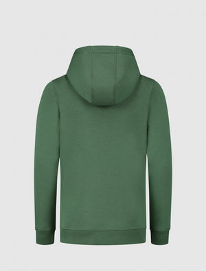 Kids University Print Hoodie | Forest Green