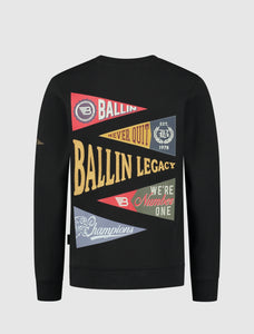 Kids Legacy Print Sweater | Black