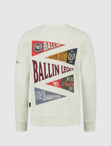 Kids Legacy Print Sweater | Ecru