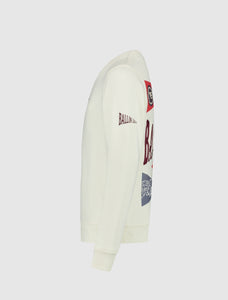 Kids Legacy Print Sweater | Ecru