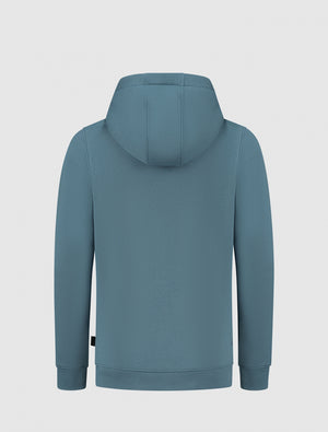 Kids Rotated Logo Print Hoodie | Mid Blue