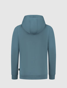 Kids Rotated Logo Print Hoodie | Mid Blue