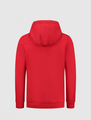 Kids Anorak Logo Hoodie | Red