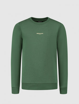 Kids Graphic Print Sweater | Forest Green