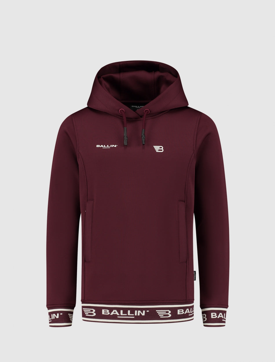 Junior Scuba Jacquard Hoodie | Aged Burgundy