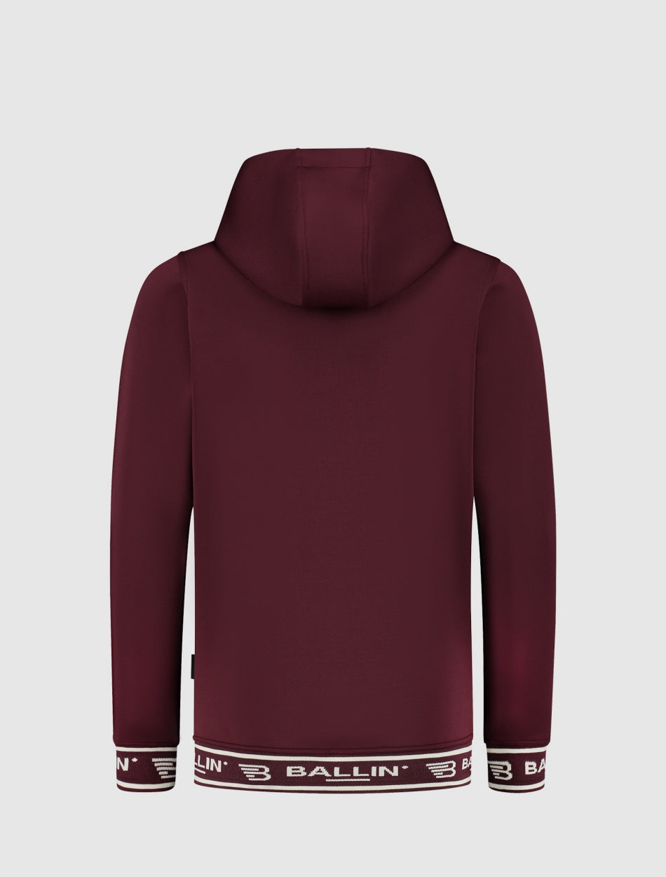 Junior Scuba Jacquard Hoodie | Aged Burgundy