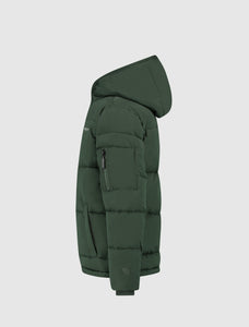 Kids Gewatteerde Puffer Jas | Forest Green
