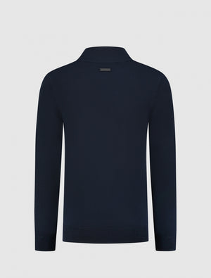 Kids Logo Mockneck Knit | Navy