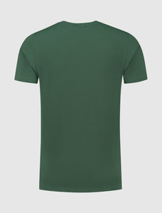 Rounded Logo Print T-shirt | Forest Green
