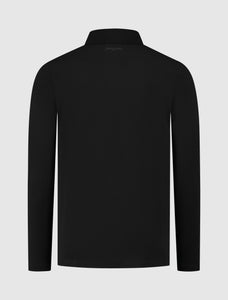 Icon Logo Lange Mouw Polo | Black