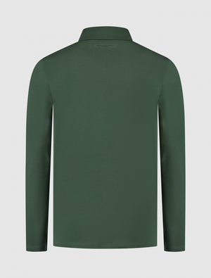 Icon Logo Lange Mouw Polo | Forest Green