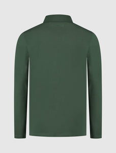 Icon Logo Lange Mouw Polo | Forest Green