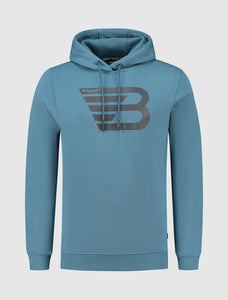Original Icon Logo Print Hoodie | Mid Blue