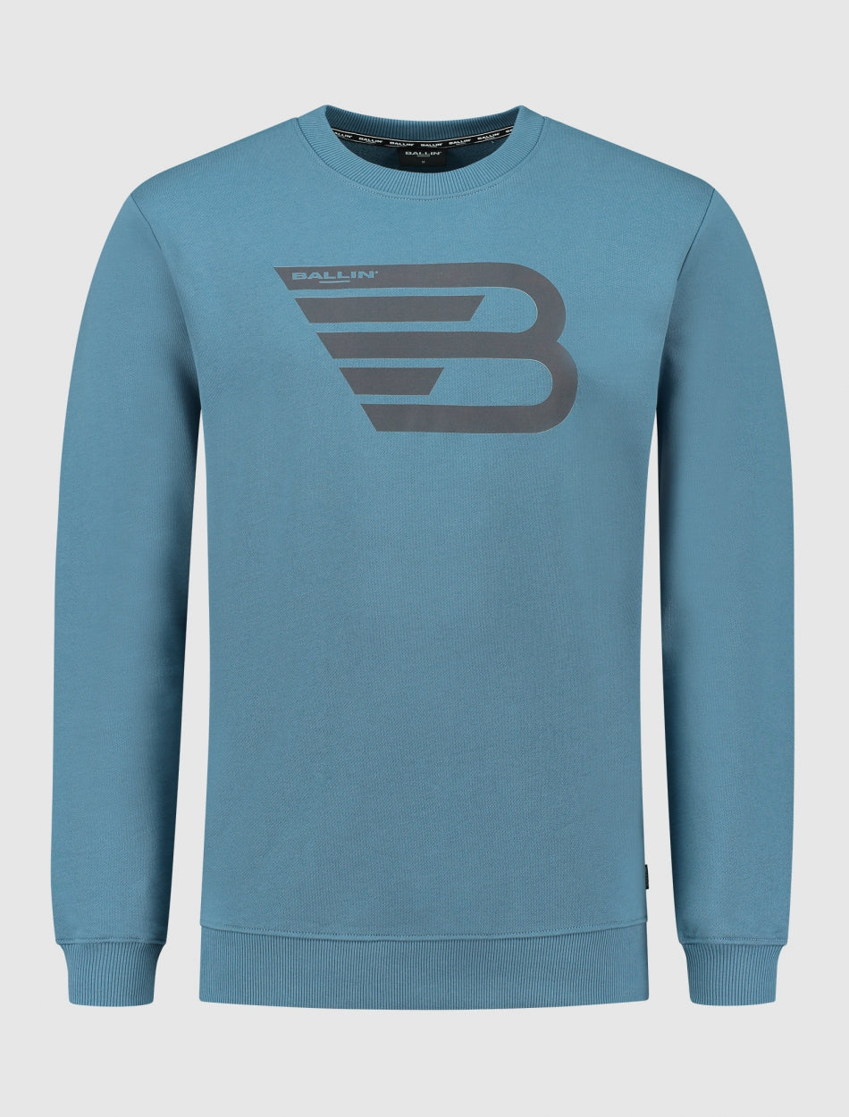 Original Icon Logo Print Sweater | Mid Blue