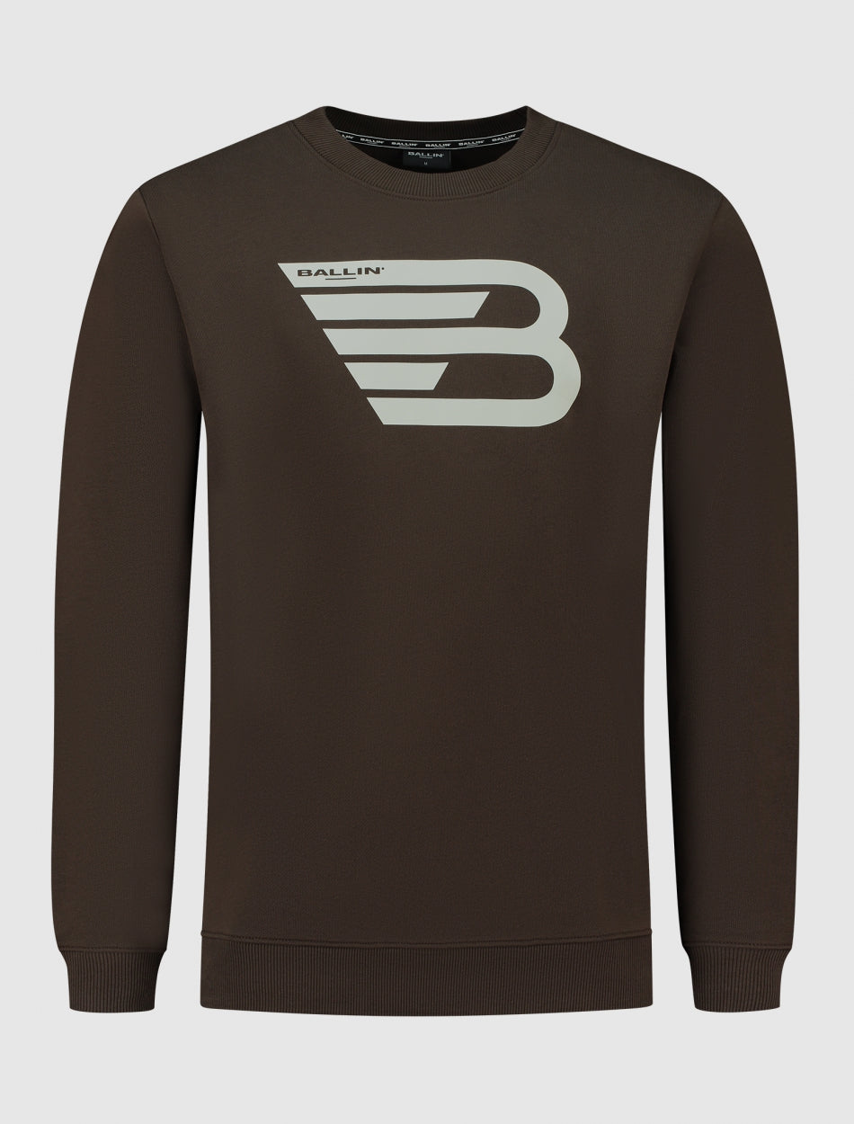 Original Icon Logo Print Sweater | Brown