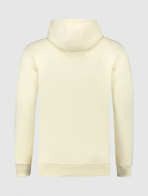 University Print Hoodie | Ecru