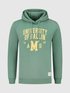 University Print Hoodie | Forest Green